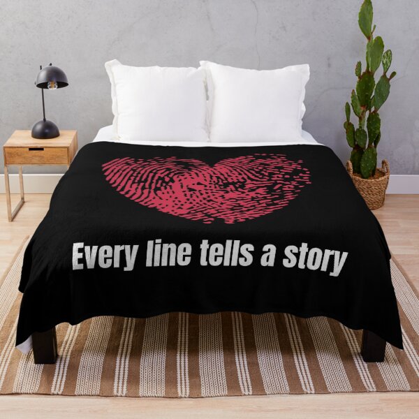 Item preview, Every Line Tells a Story – Fingerprint Heart Minimal Art designed and sold by JustFunnyStuff.