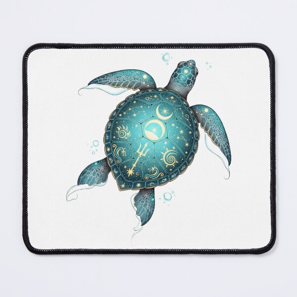 Item preview, Mystical Sea Turtle with Celestial Symbols and Constellations designed and sold by zoughlal.