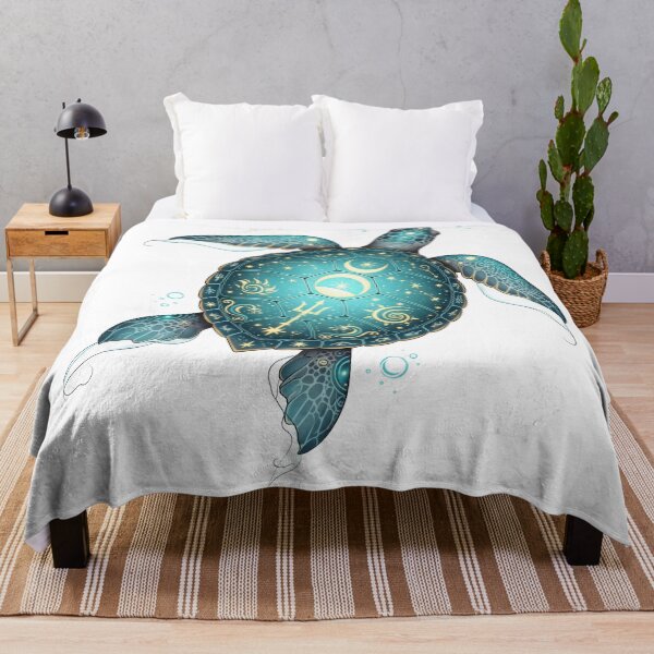 Item preview, Mystical Sea Turtle with Celestial Symbols and Constellations designed and sold by zoughlal.