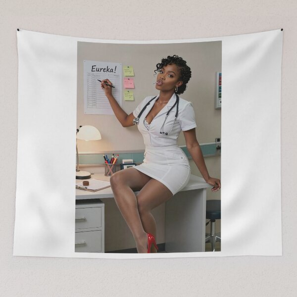 Item preview, Doctor in white coat eureka office setting designed and sold by CathryneDelamort.