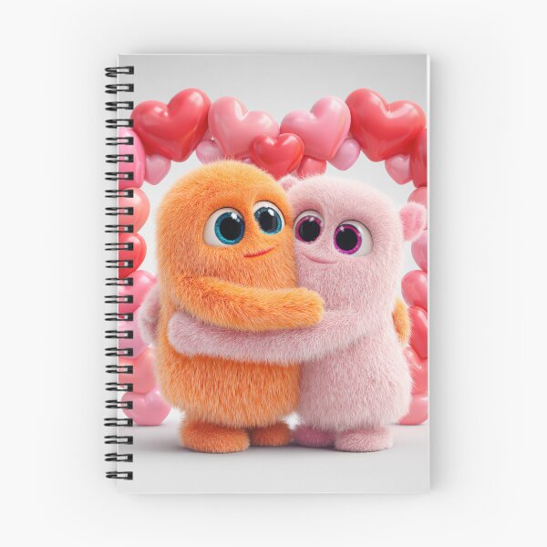Item preview, Cute Monster Couple Hugging – Valentine’s Day Love Illustration designed and sold by Hakubiya.