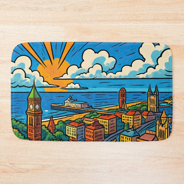 Item preview, Bournemouth, city | Comics style - Cartoon designed and sold by ComicsFactory.