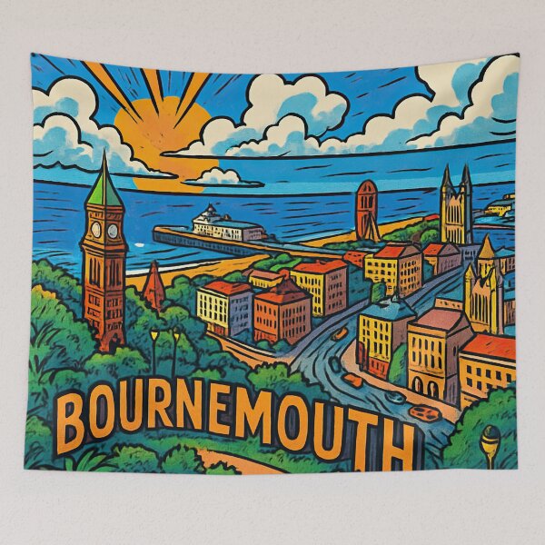 Item preview, Bournemouth, city | Comics style - Cartoon designed and sold by ComicsFactory.