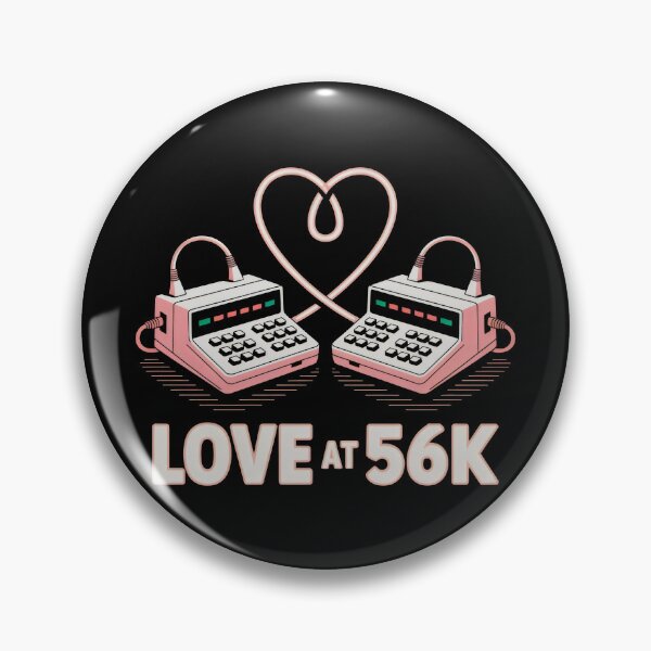 Item preview, Love at 56K Retro Dial Up Modem Computing Art designed and sold by SplashTastic.