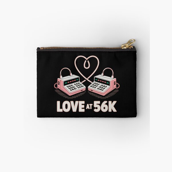 Item preview, Love at 56K Retro Dial Up Modem Computing Art designed and sold by SplashTastic.