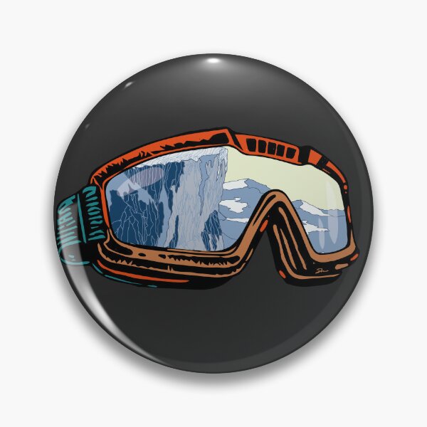 Item preview, Ski Goggles with Mountain Reflection | Aesthetic Winter Sport Line Art designed and sold by SKETCHYANDGRAPHIC.