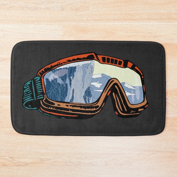 Item preview, Ski Goggles with Mountain Reflection | Aesthetic Winter Sport Line Art designed and sold by SKETCHYANDGRAPHIC.