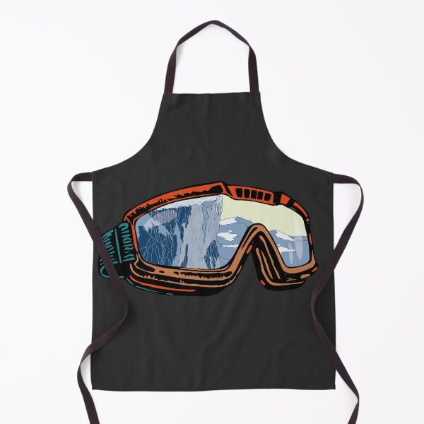 Item preview, Ski Goggles with Mountain Reflection | Aesthetic Winter Sport Line Art designed and sold by SKETCHYANDGRAPHIC.