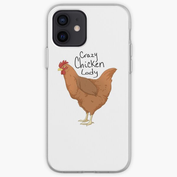 Crazy chicken lady iPhone Soft Case