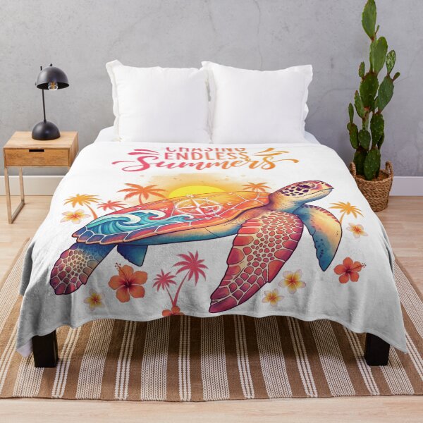 Item preview,  Chasing Endless Summers - Tropical Sunset Sea Turtle Art designed and sold by zoughlal.
