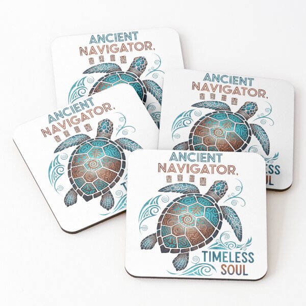 Item preview,  Ancient Navigator, Timeless Soul - Tribal Tiki Sea Turtle Art designed and sold by zoughlal.
