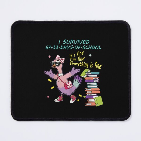 Item preview, I Survived 67 33 Days of School Six Seven Teachers Kids Fuuny Pigeon designed and sold by ArtFunDib.