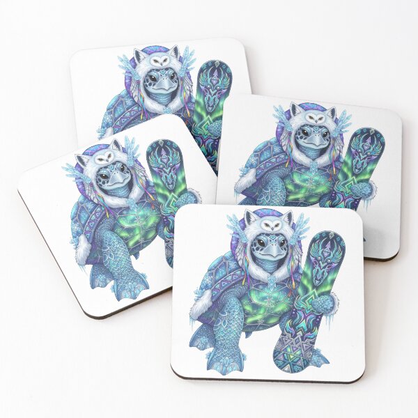 Item preview,  Northern Lights Navigator - Arctic Sea Turtle with Snowboard Art designed and sold by zoughlal.