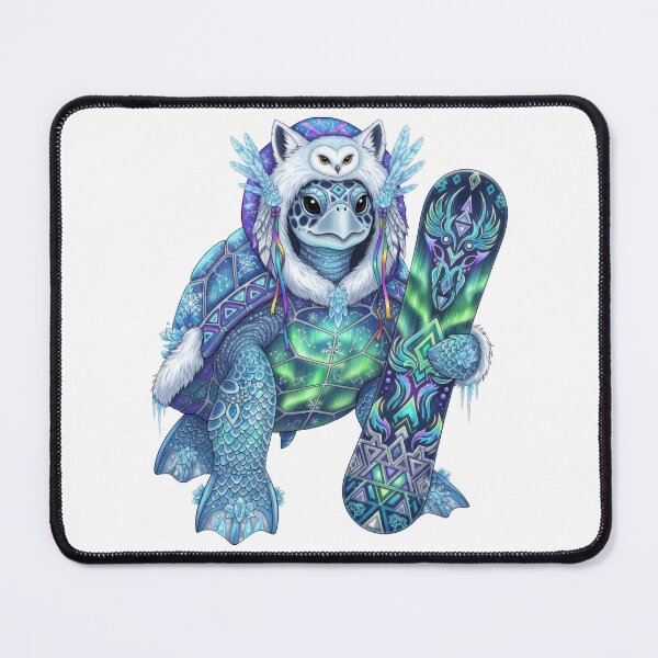 Item preview, Northern Lights Navigator - Arctic Sea Turtle with Snowboard Art designed and sold by zoughlal.