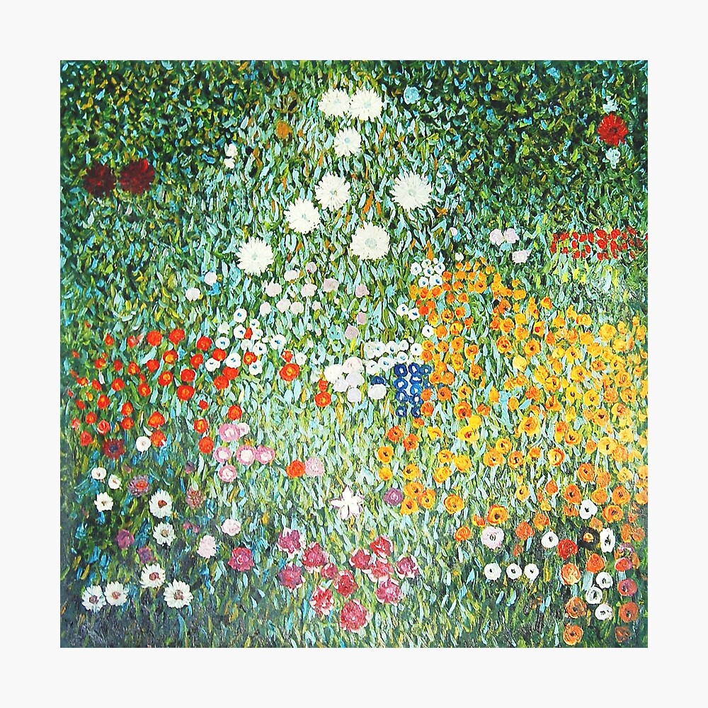 hd. flower garden, by gustav klimt . high definition | photographic print