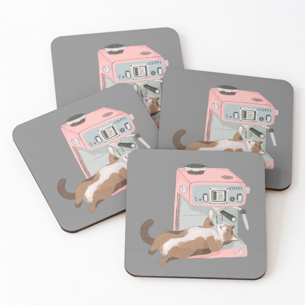 Item preview, Pink Espresso Coffee Cat designed and sold by pinapurri.