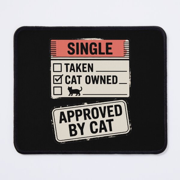 Item preview, Relationship Status Cat Owned - Funny Vintage Cat Valentine designed and sold by emilianaka.