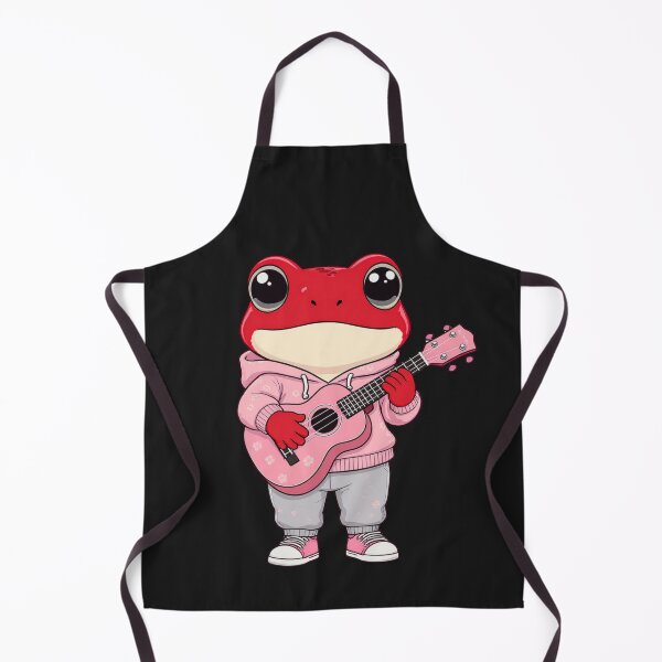Item preview, Pink Ukulele Soft-Girl Frog – Cute Pastel Frog Music Illustration designed and sold by ColorSplash123.