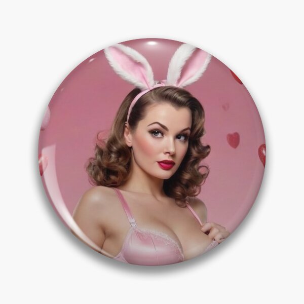 Item preview, Vintage 1950s Glamour Bunny – Retro Pin-Up Valentine Art designed and sold by MissSaylor.