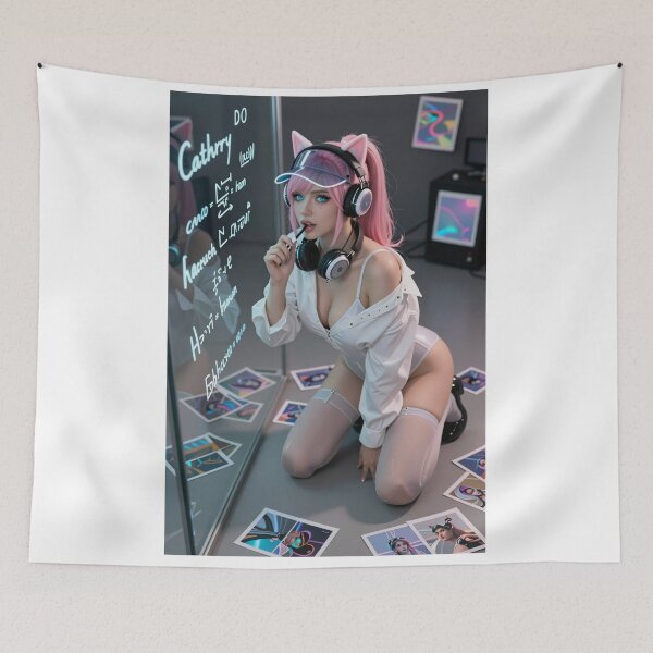 Item preview, Cathrynedelamort pinkhair gamer whiteboard designed and sold by CathryneDelamort.