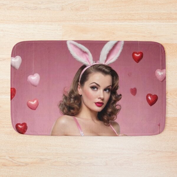 Item preview, Vintage 1950s Glamour Bunny – Retro Pin-Up Valentine Art designed and sold by MissSaylor.