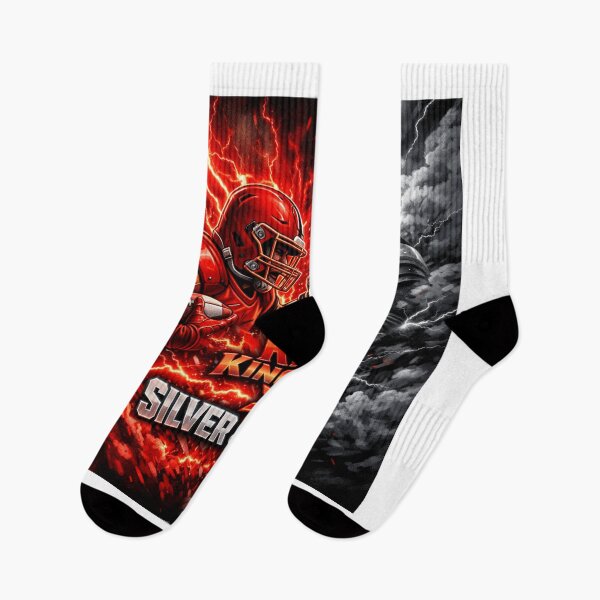 Item preview, Red Kingdom vs Silver & Black – Aggressive Football Rivalry Lightning Art  designed and sold by GloboStyle Design .