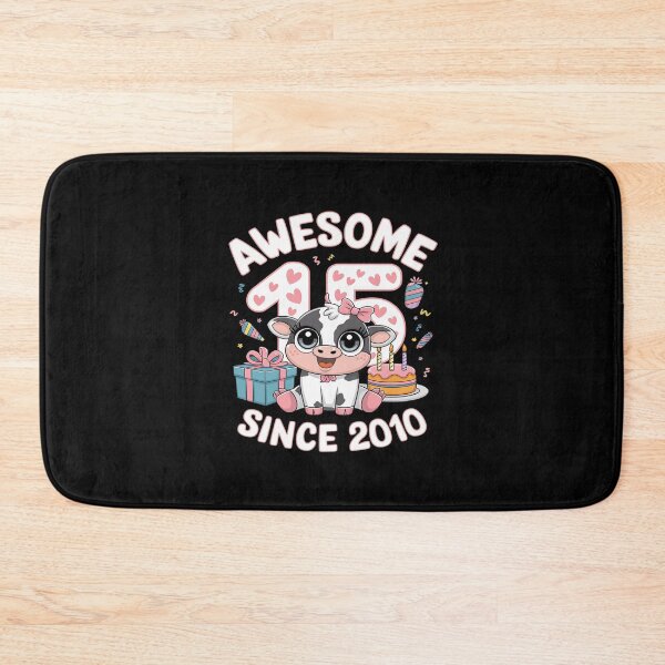 Item preview, 15th Birthday Cow Theme 15 Year Old Awesome Since 2010  designed and sold by MarkLeedsArt.