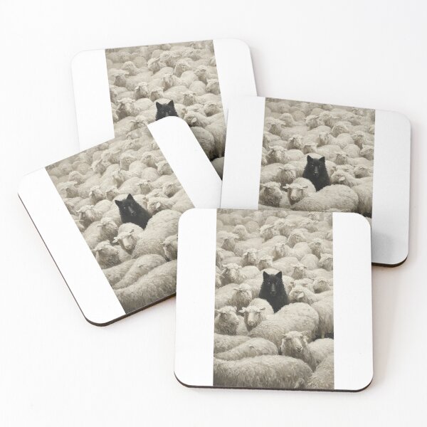 Item preview, Original Black/White Wolf/Sheep – Clean Graphic Art Design designed and sold by hipeora.
