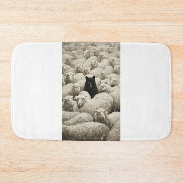 Item preview, Original Black/White Wolf/Sheep – Clean Graphic Art Design designed and sold by hipeora.