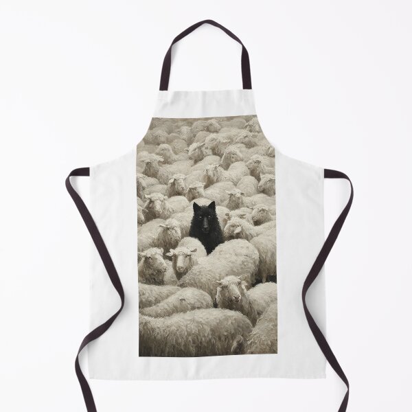 Item preview, Original Black/White Wolf/Sheep – Clean Graphic Art Design designed and sold by hipeora.
