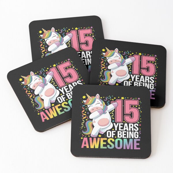 Item preview, 15th Birthday Dabbing Unicorn Party 15 Years Old Girls  designed and sold by MarkLeedsArt.