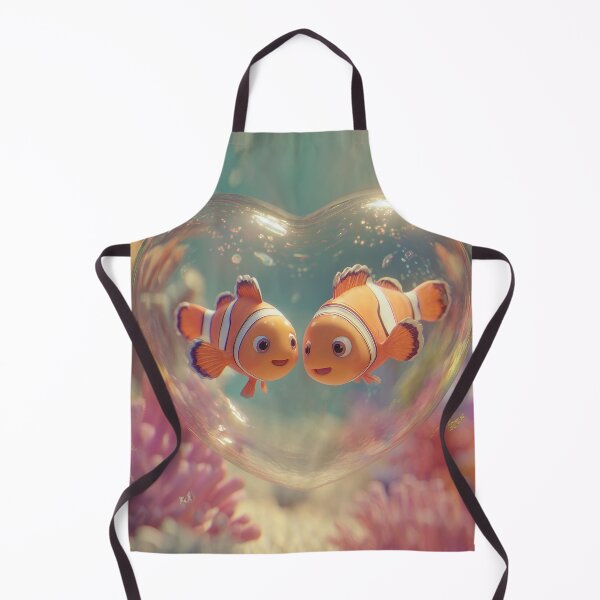 Item preview, Clownfish Love in a Heart Bubble – Valentine’s Day Illustration designed and sold by Hakubiya.