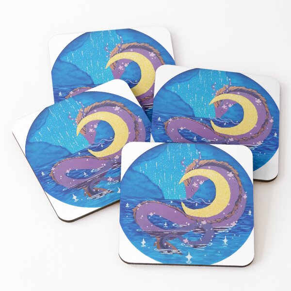 Item preview, Dragon and moon designed and sold by "mariadreamart".