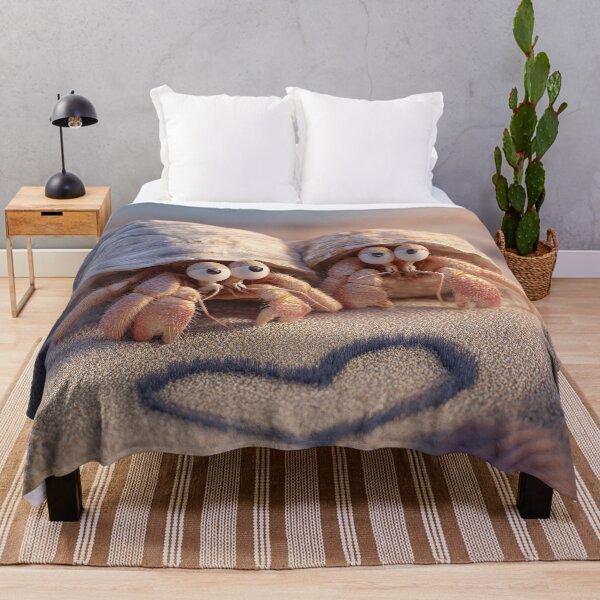 Item preview, Hermit Crab Love on the Beach – Valentine’s Day Illustration designed and sold by Hakubiya.