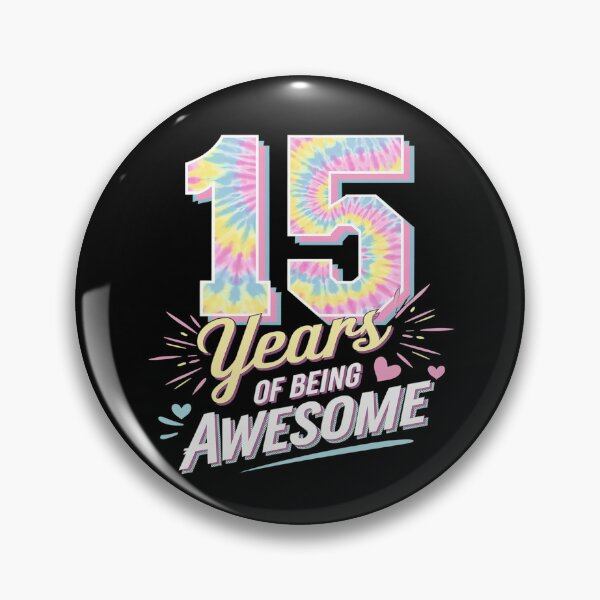 Item preview, 15th Birthday Idea Tie-Dye 15 Year Of Being Awesome  designed and sold by MarkLeedsArt.