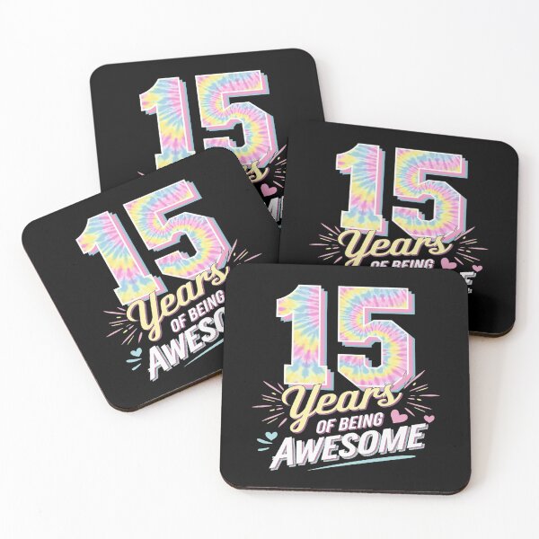 Item preview, 15th Birthday Idea Tie-Dye 15 Year Of Being Awesome  designed and sold by MarkLeedsArt.