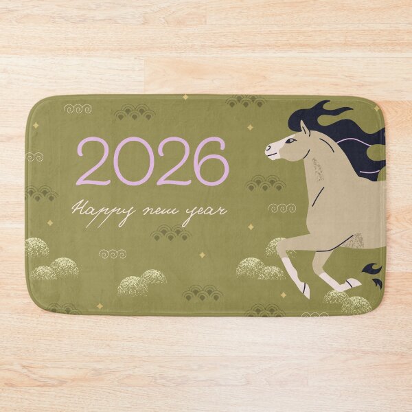 Item preview, Year of the Horse 2026 Art Print – Chinese Happy New Year Horse with Auspicious Clouds designed and sold by FestivityFinds.