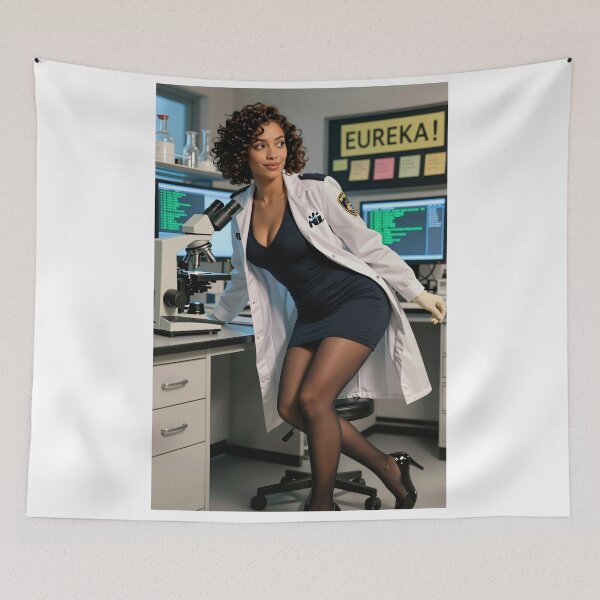 Item preview, Sarah scientist eureka lab coat dress designed and sold by CathryneDelamort.