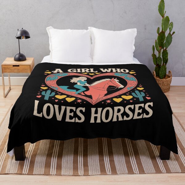 Item preview, Just A Girl Who Loves Horses, Girls Horse Horseback Riding designed and sold by KotexTemu.