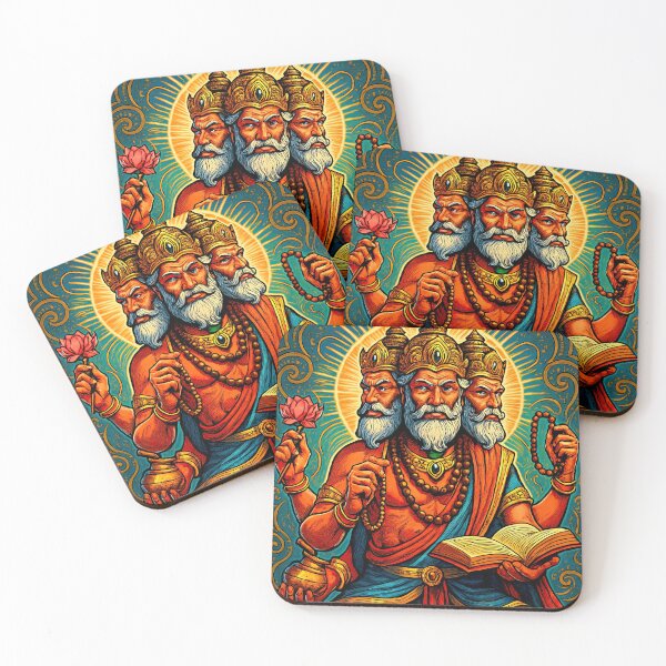 Item preview, Brahma, Hindu God of Creation--sref https_s.mj.run_FbqpII51t5I | Comics stylCartoone -  designed and sold by ComicsFactory.