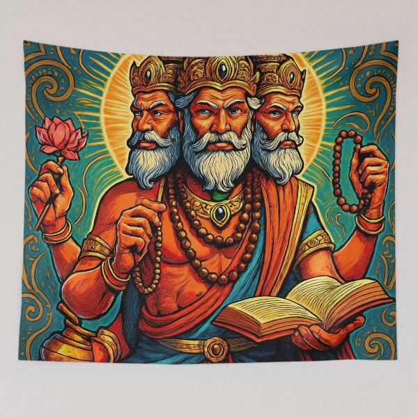 Item preview, Brahma, Hindu God of Creation--sref https_s.mj.run_FbqpII51t5I | Comics stylCartoone -  designed and sold by ComicsFactory.