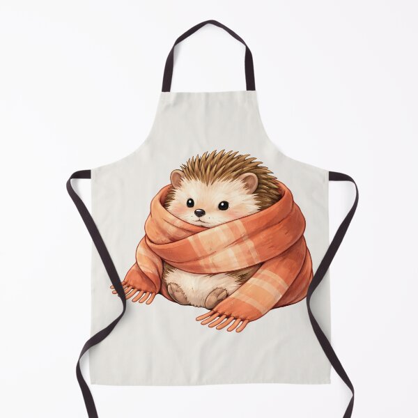 Item preview, Cozy Hedgehog Wrapped in Scarf Minimalist Illustration designed and sold by Ombrya.
