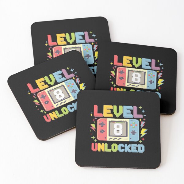 Item preview, Level 8 Unlocked Birthday Video Gamer 8th Birthday Kids Boys  designed and sold by DigitaldeligArt.