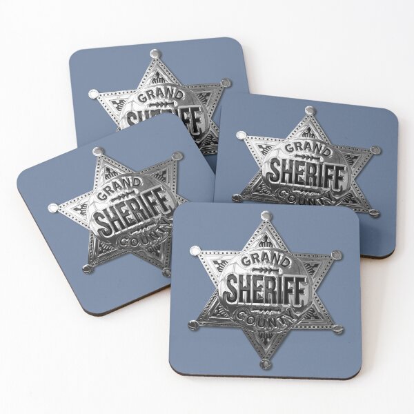 Item preview, Grand Sheriff County Badge [Silver] designed and sold by Trexyca Artworks Store.