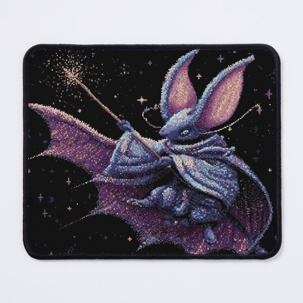 Item preview, Cute Bat Wizard Pixel Art designed and sold by Kaos-Bit.