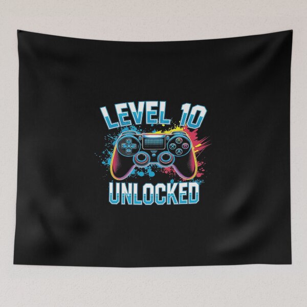 Item preview, Kids Level 10 Unlocked Video Gamer 10th Birthday Game  designed and sold by DigitaldeligArt.