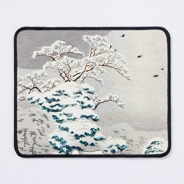 Item preview, Snowy Rural Village with Dogs - Hiroaki Takahashi Vintage Print designed and sold by Open Canvas.