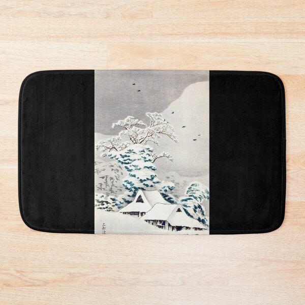 Item preview, Snowy Rural Village with Dogs - Hiroaki Takahashi Vintage Print designed and sold by Open Canvas.
