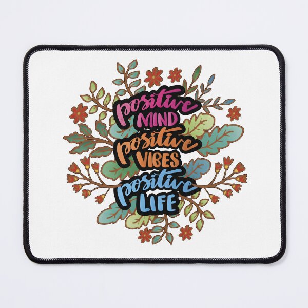 Item preview, Positive Mind Vibes Life Floral Quote designed and sold by Bright Vibe Designs.
