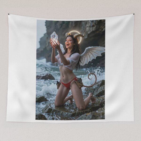 Item preview, Horned angel bikini eureka rocky beach designed and sold by CathryneDelamort.